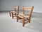 French Rustic Chairs in Elm Wood & Straw by Charlotte Perriand, 1960s, Set of 2 2