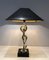 Lámpara de latón que representa a una bailarina estilizada, años 70, Imagen 10