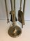 Brass Fireplace Tools on Stand, 1970s, Set of 5 4