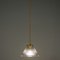 Late Art Deco French Glass Holophane Industrial Pendant Light, 1930s, Image 4