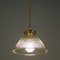 Late Art Deco French Glass Holophane Industrial Pendant Light, 1930s, Image 6