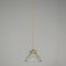 Late Art Deco French Glass Holophane Industrial Pendant Light, 1930s 3