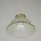 Late Art Deco French Glass Holophane Industrial Pendant Light, 1930s, Image 14