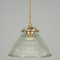 Late Art Deco French Glass Holophane Industrial Pendant Light, 1930s 2