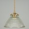 Late Art Deco French Glass Holophane Industrial Pendant Light, 1930s, Image 2