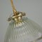 Late Art Deco French Glass Holophane Industrial Pendant Light, 1930s 11