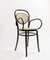 Model Nr. 15 Armchairs in Black Wood and Cane from Thonet, 1900s, Set of 8, Image 11
