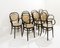 Model Nr. 15 Armchairs in Black Wood and Cane from Thonet, 1900s, Set of 8 2