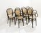 Model Nr. 15 Armchairs in Black Wood and Cane from Thonet, 1900s, Set of 8, Image 2