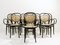 Model Nr. 15 Armchairs in Black Wood and Cane from Thonet, 1900s, Set of 8 12