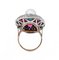 Bague Retro en Or Rose et Argent, 1960s 3