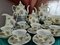 Antikes handbemaltes Teeservice mit Blumen, 21er Set 7