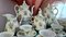 Servizio da tè antico dipinto a mano con fiori, set di 21, Immagine 6
