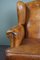 Club chair vintage con schienale alato in pelle di pecora, Immagine 11