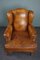Vintage Club Chair with Wingback in Sheep Leather 7