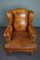 Vintage Club Chair with Wingback in Sheep Leather, Image 7