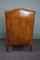 Vintage Club Chair with Wingback in Sheep Leather 4