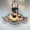 Original Murano Glass Brown Pendant Lamp Flower by AV Mazzega, Italy, 1970s 2