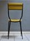 Vintage Stühle mit Gestell aus schwarzem Eisen & ockergelbem Stoff, 1960er, 6er Set 5