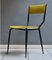 Vintage Chairs with Black Iron Structure and Ocher Yellow Fabric, 1960s, Set of 6 4