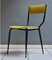 Vintage Chairs with Black Iron Structure and Ocher Yellow Fabric, 1960s, Set of 6, Image 4