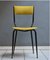 Vintage Chairs with Black Iron Structure and Ocher Yellow Fabric, 1960s, Set of 6, Image 3