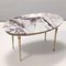 Vintage Oval Coffee Table with Brass Frame and Calacatta Viola Marble Top, Italy, 1950s, Image 7