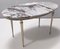 Vintage Oval Coffee Table with Brass Frame and Calacatta Viola Marble Top, Italy, 1950s 6