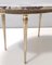 Vintage Oval Coffee Table with Brass Frame and Calacatta Viola Marble Top, Italy, 1950s, Image 14