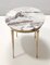 Vintage Oval Coffee Table with Brass Frame and Calacatta Viola Marble Top, Italy, 1950s, Image 8