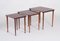 Danish Nesting Tables in Rosewood from Møbel Intarsia, 1960s, Set of 3 2