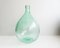 Botella vintage en forma de globo de vidrio verde claro, años 50, Imagen 1