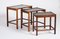 Danish Nesting Tables in Rosewood with Tiles, 1960s, Set of 3 1