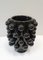 Schwarze Keramik Vase mit Kugel Design 10