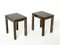 Romeo Palm Wood and Brass End Tables, Paris, 1970s, Set of 2, Image 12