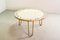 Berthold Muller Style Mosaic Coffee Table on Brass Base with Greytones Marble Top, 1960s 1