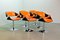 Orange Dining Chairs on Chrome Pedestal attributed to Rudi Verelst for Novalux, 1960s, Set of 6 2