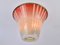 Italienische Deckenlampe aus pinkem Glas, 1950er 10