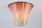 Italienische Deckenlampe aus pinkem Glas, 1950er 4