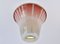 Italienische Deckenlampe aus pinkem Glas, 1950er 9