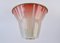 Italienische Deckenlampe aus pinkem Glas, 1950er 3