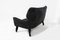 Vintage Black Imitation Fur Sofa, 1950s, Image 6