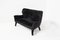 Vintage Black Imitation Fur Sofa, 1950s, Image 5