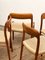 Dänische Mid-Century Modell 75 Stühle aus Teak von Niels O. Møller für Jl Mollers Furniture Factory, 1950, 4er Set 11