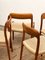 Mid-Century Danish Model 75 Chairs in Teak by Niels O. Møller for Jl Mollers Furniture Factory, 1950, Set of 4 11