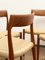 Moderne dänische Mid-Century Modell 77 Stühle aus Teak von Niels O. Møller für JL Moller, Denmark, 4er Set 13