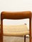 Mid-Century Danish Model 75 Chairs in Teak by Niels O. Møller for Jl Mollers Furniture Factory, 1950, Set of 2, Image 12