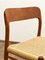 Mid-Century Danish Model 75 Chairs in Teak by Niels O. Møller for Jl Mollers Furniture Factory, 1950, Set of 2 13