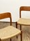 Mid-Century Danish Model 75 Chairs in Teak by Niels O. Møller for Jl Mollers Furniture Factory, 1950, Set of 2 6
