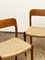 Mid-Century Danish Model 75 Chairs in Teak by Niels O. Møller for Jl Mollers Furniture Factory, 1950, Set of 2, Image 6